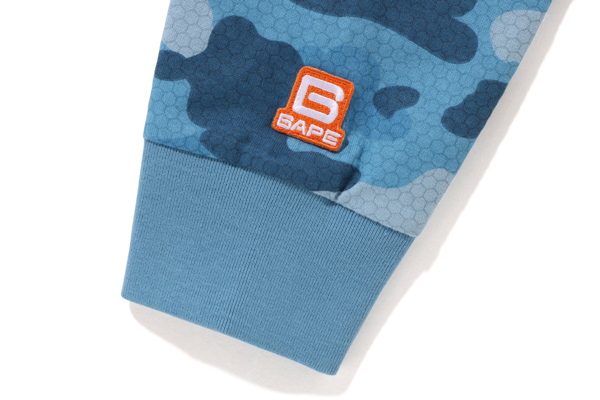 BAPE HONEYCOMB CAMO L/S TEE MEN Blue