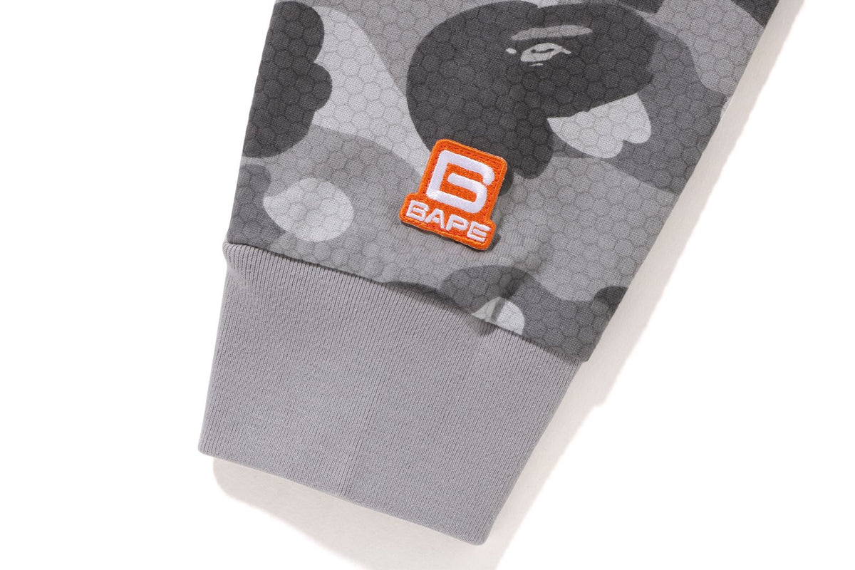 BAPE HONEYCOMB CAMO L/S TEE MEN Grey