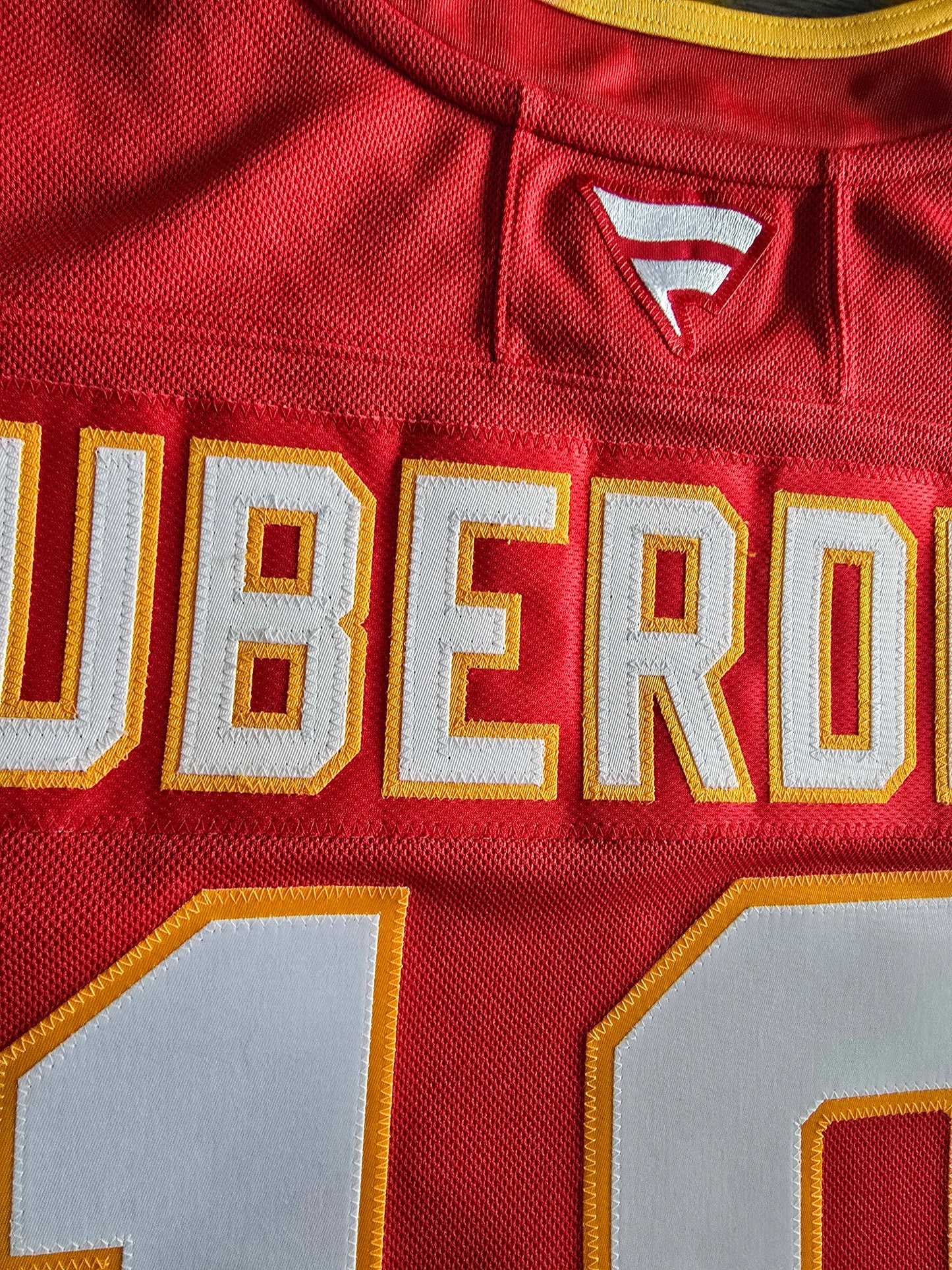 Men's Fanatics Premium Jonathan Huberdeau Red Calgary Flames Home