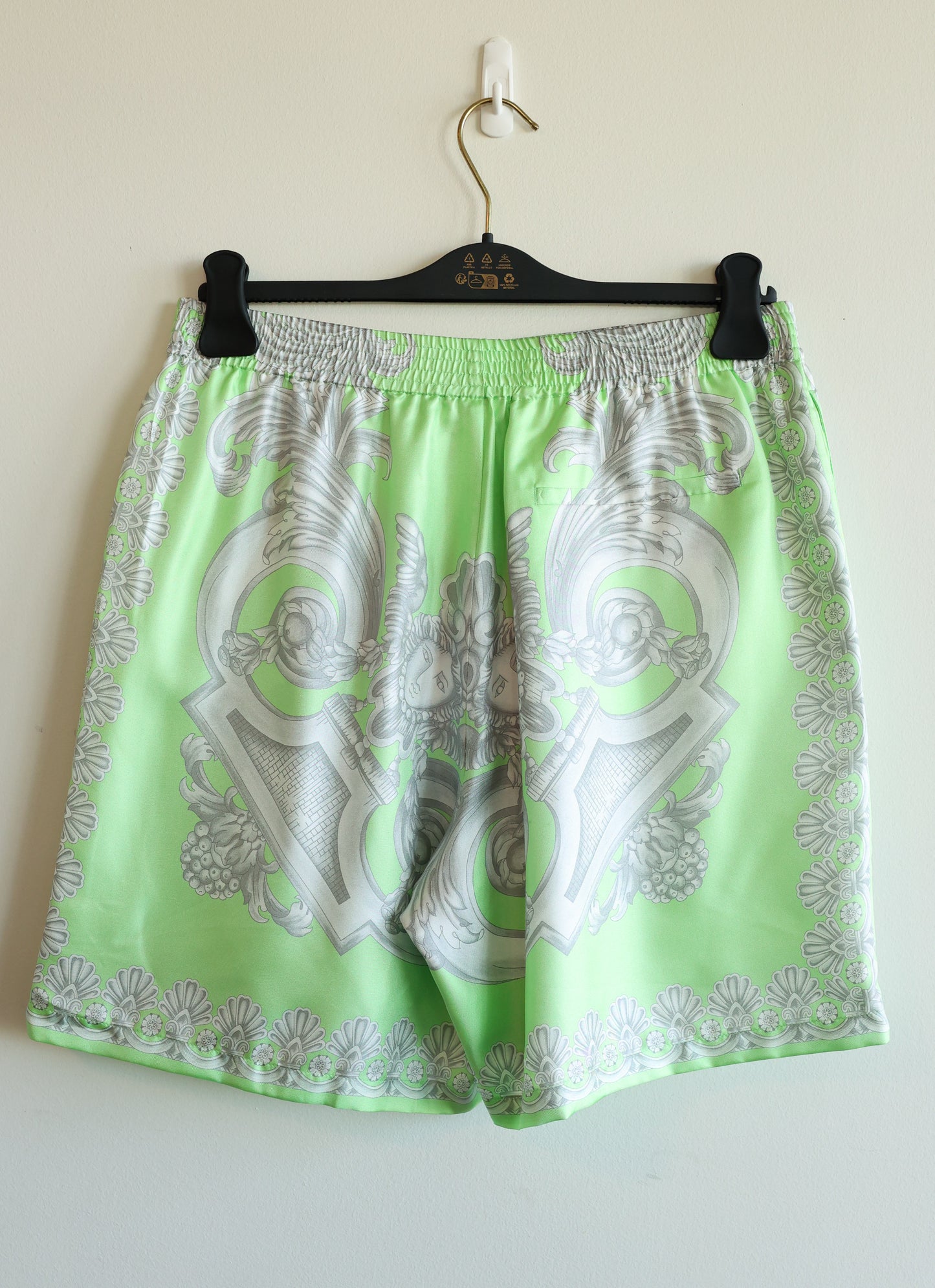 Versace Heritage Print Silk Shorts