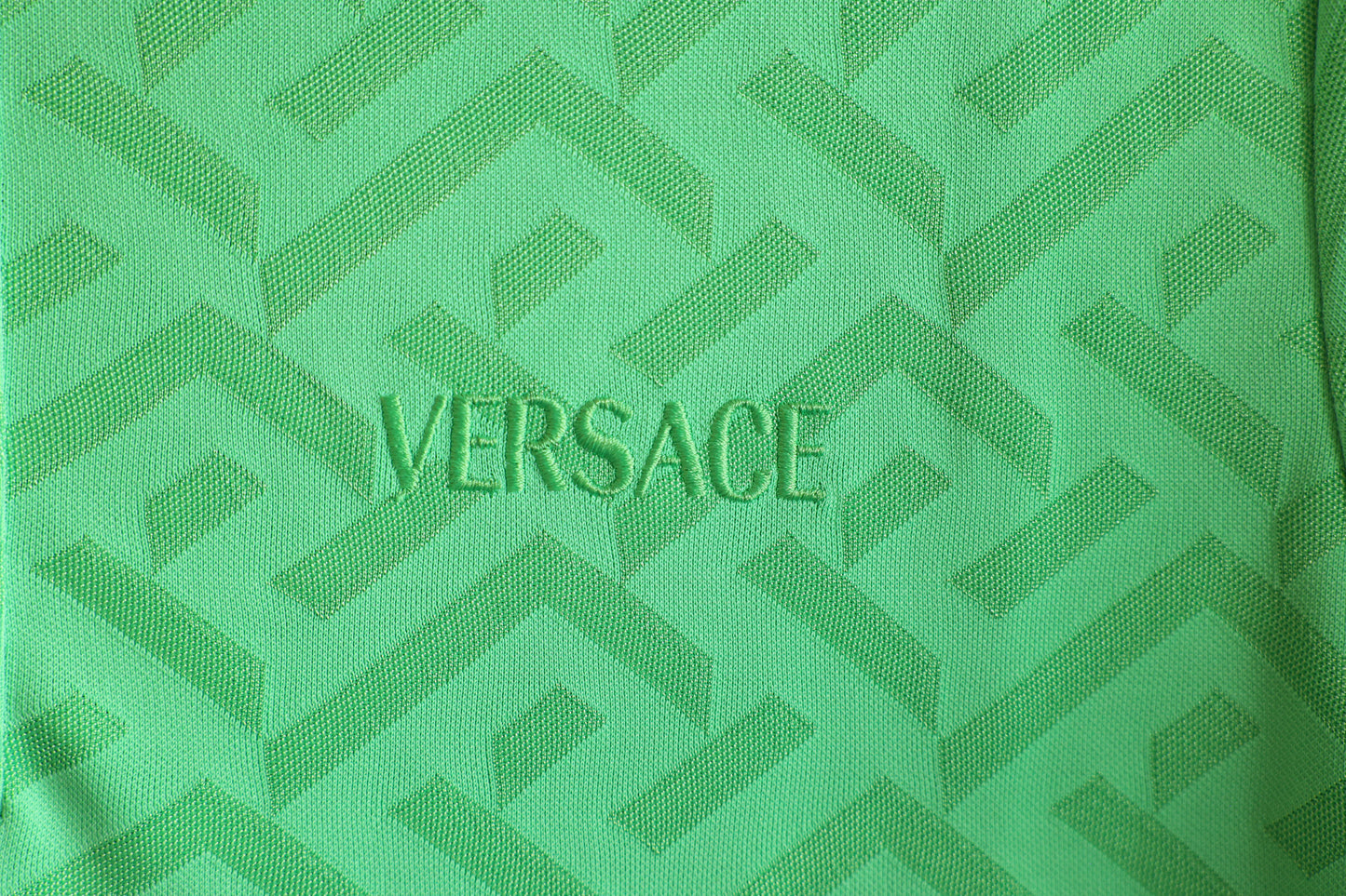 Versace Greca Print Polo Shirt