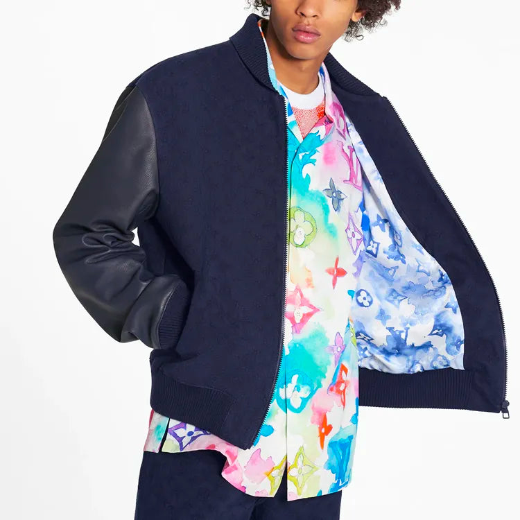 Louis Vuitton Denim and Leather Aviator Jacket