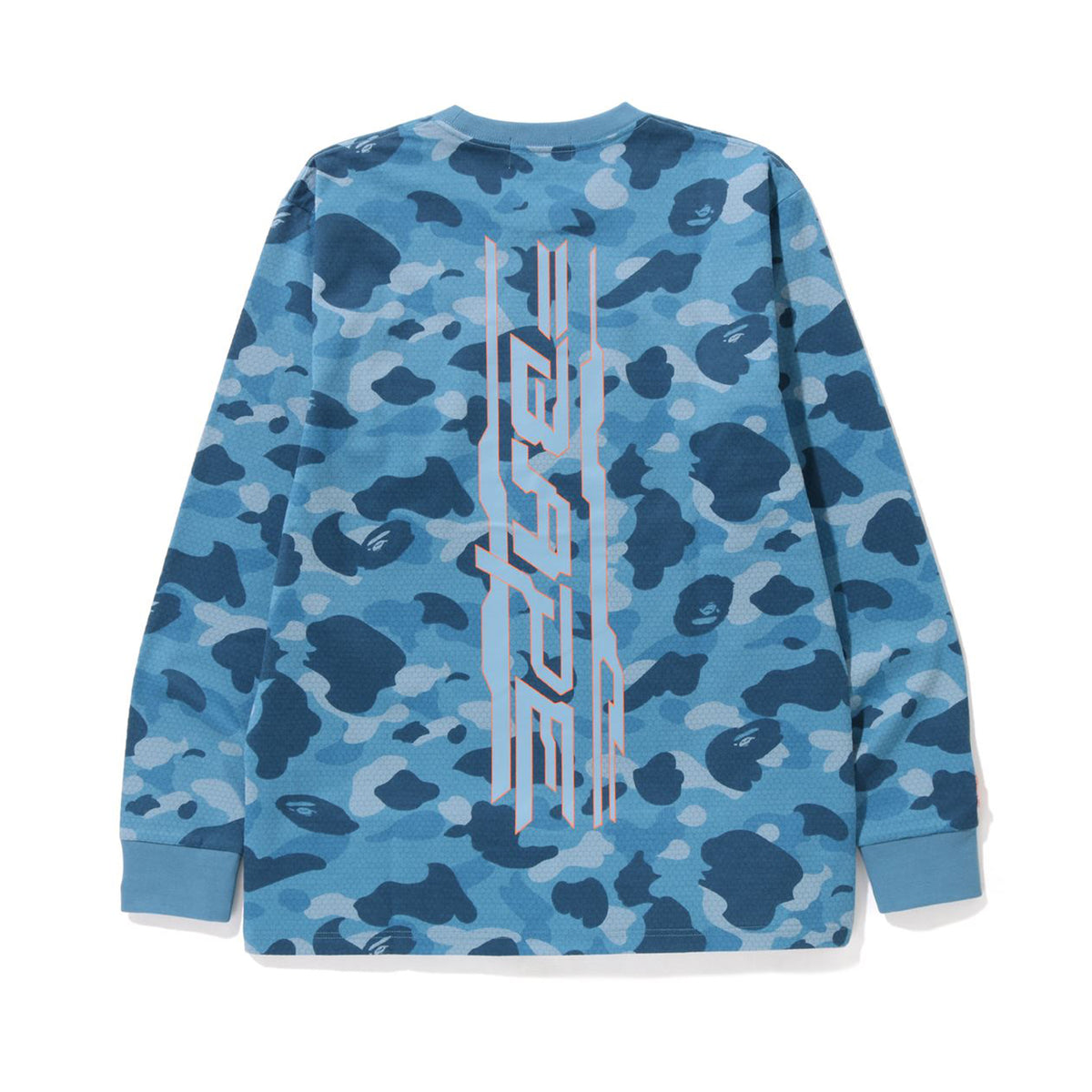 BAPE HONEYCOMB CAMO L/S TEE MEN Blue