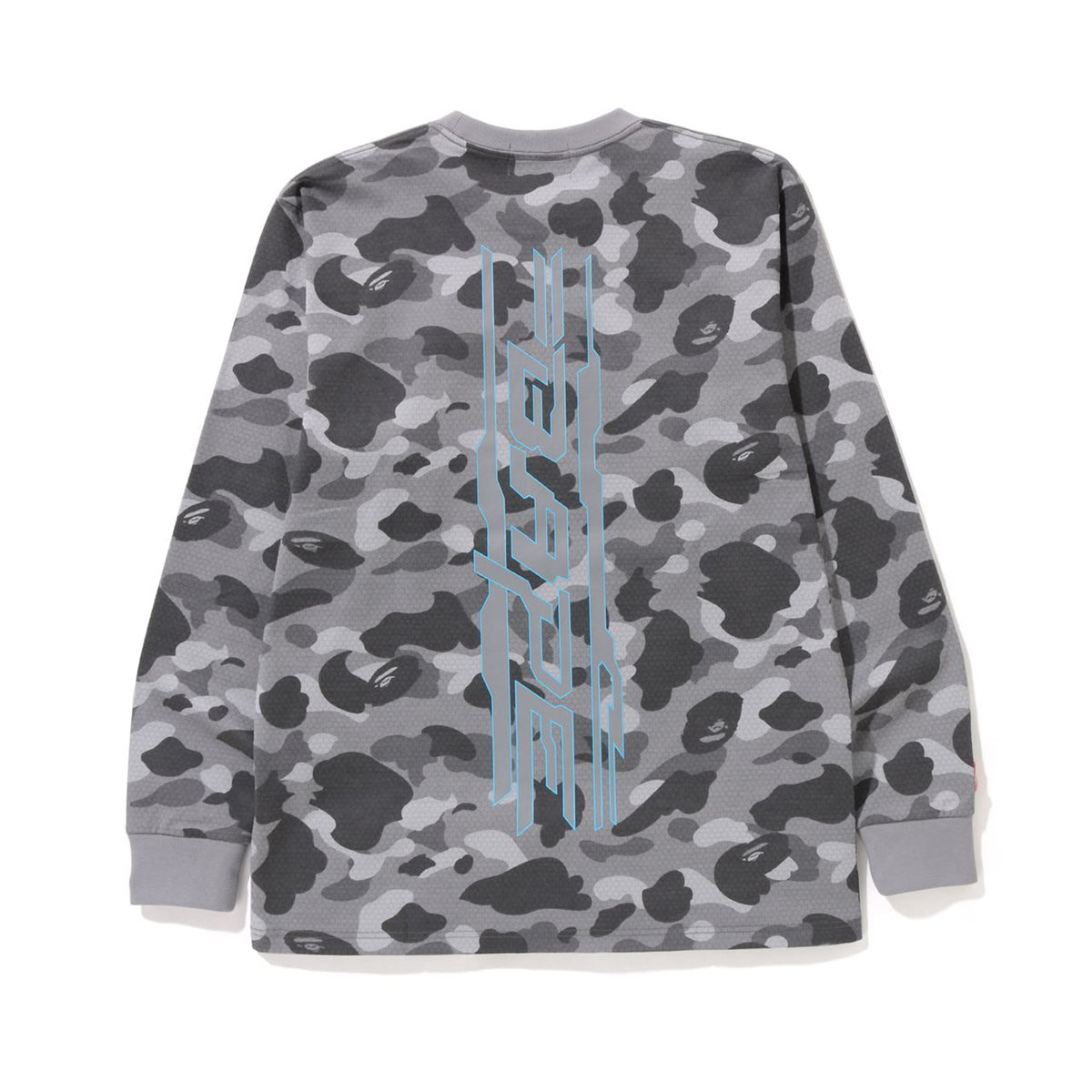 BAPE HONEYCOMB CAMO L/S TEE MEN Grey