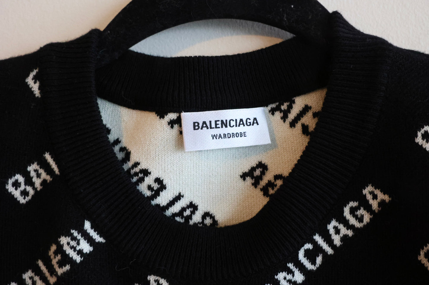 Balenciaga Women's All Over Logo Sweater