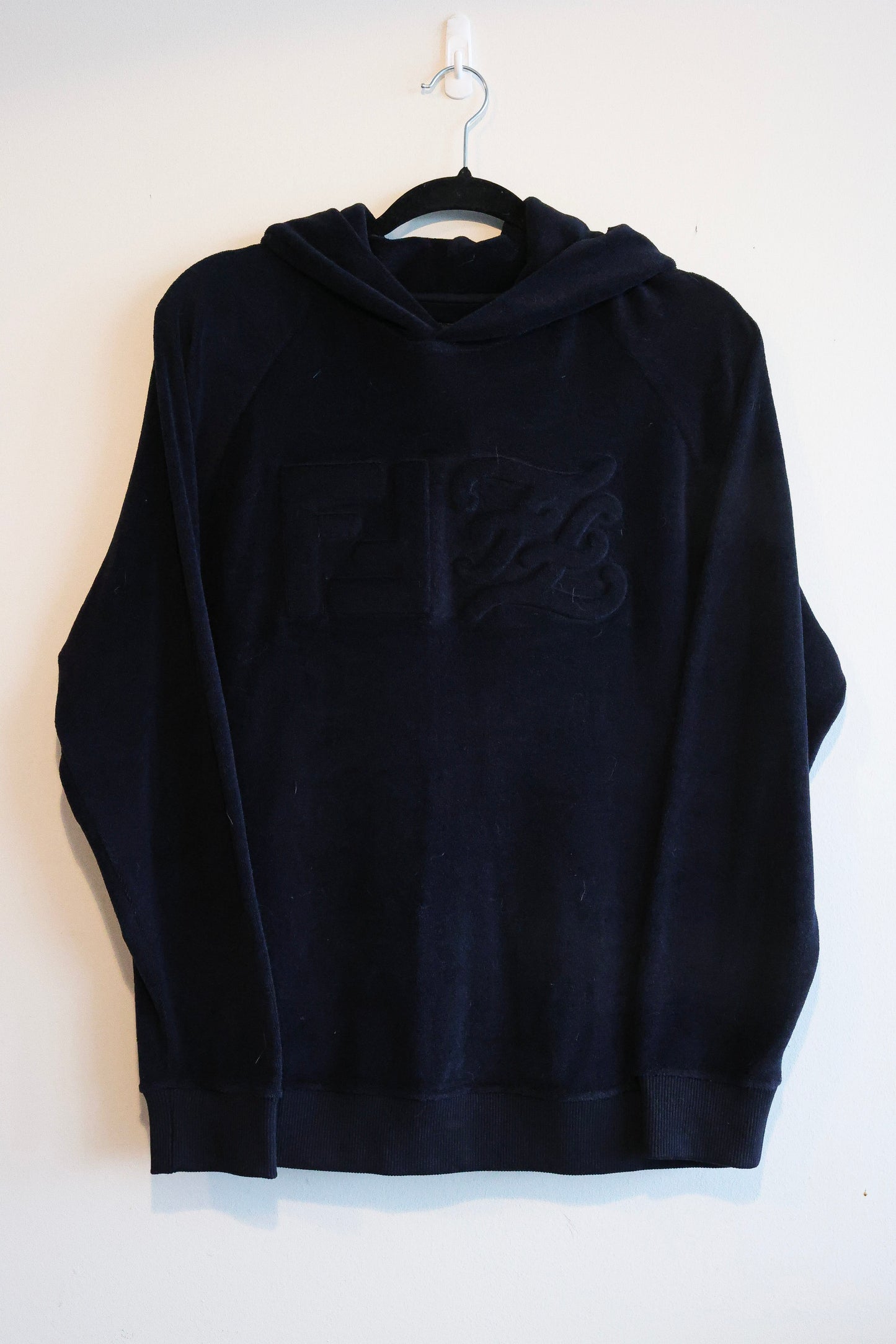 Fendi Velvet Hoodie Navy
