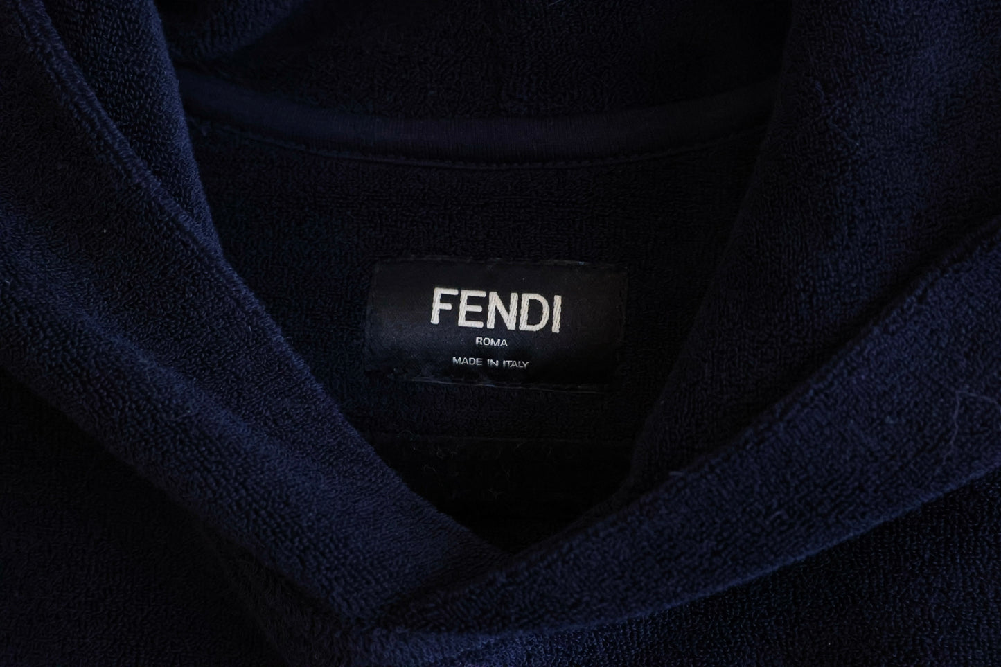 Fendi Velvet Hoodie Navy