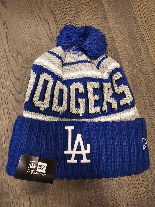 Los Angeles Dodgers Beanie Hat Cap New Era Knit Fleece Lined Adult