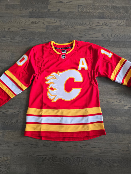 Men's Fanatics Premium Jonathan Huberdeau Red Calgary Flames Home