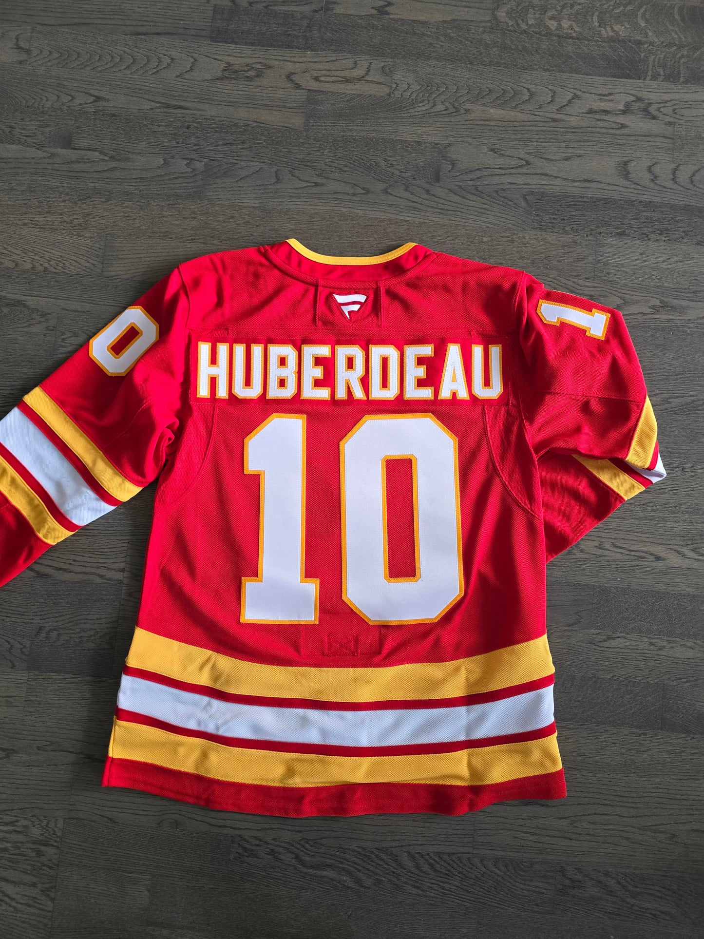 Men's Fanatics Premium Jonathan Huberdeau Red Calgary Flames Home