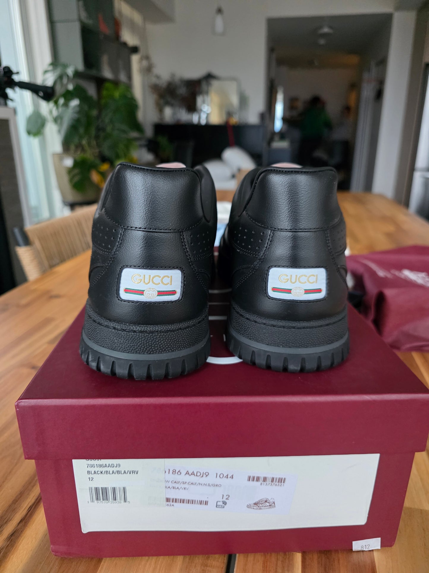 Gucci Re-web Black Leather