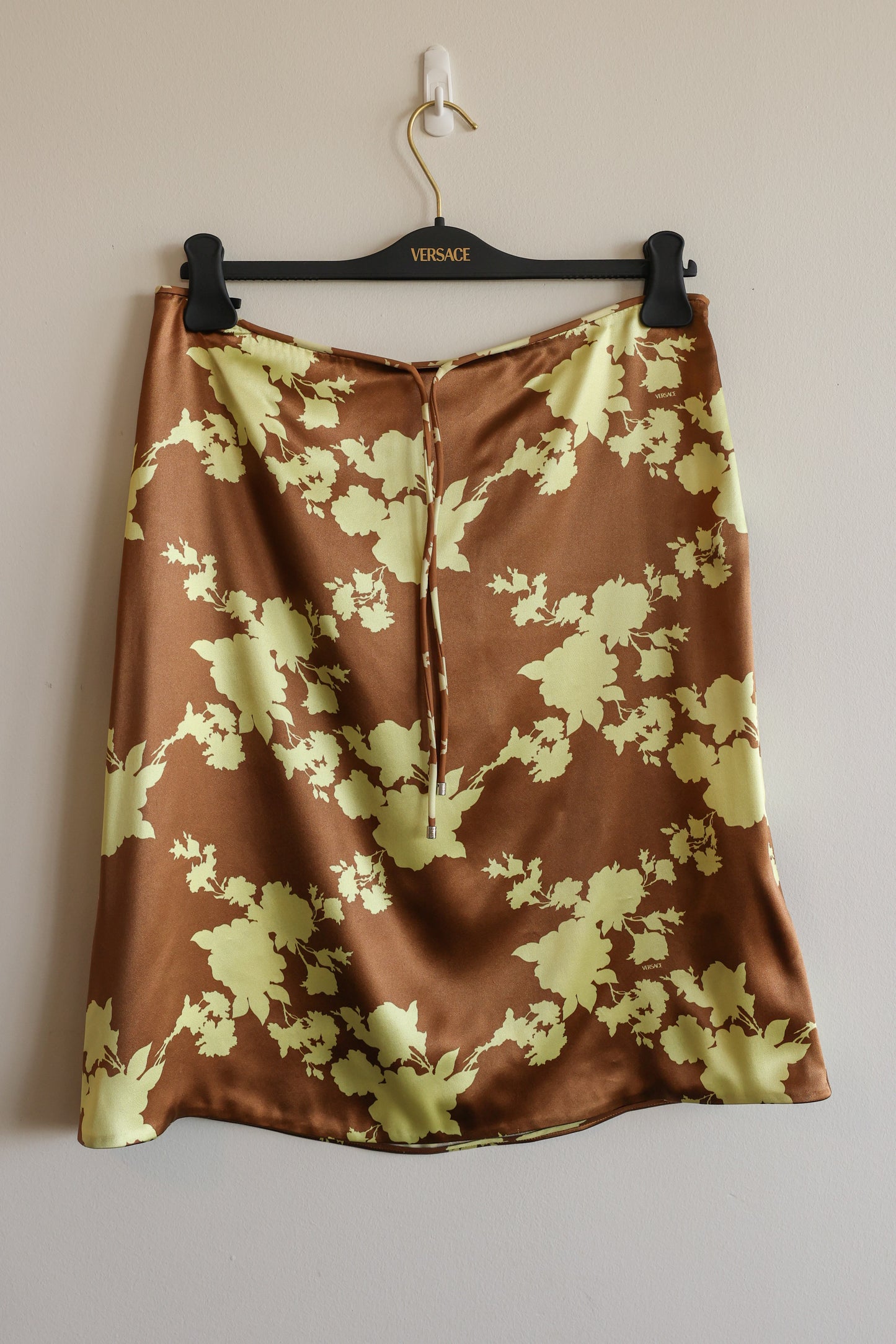 Versace Wild Rose Silk Skirt
