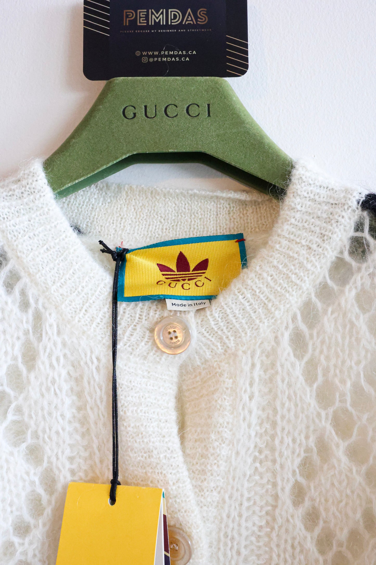 Gucci x Adidas Mohair Cardigan