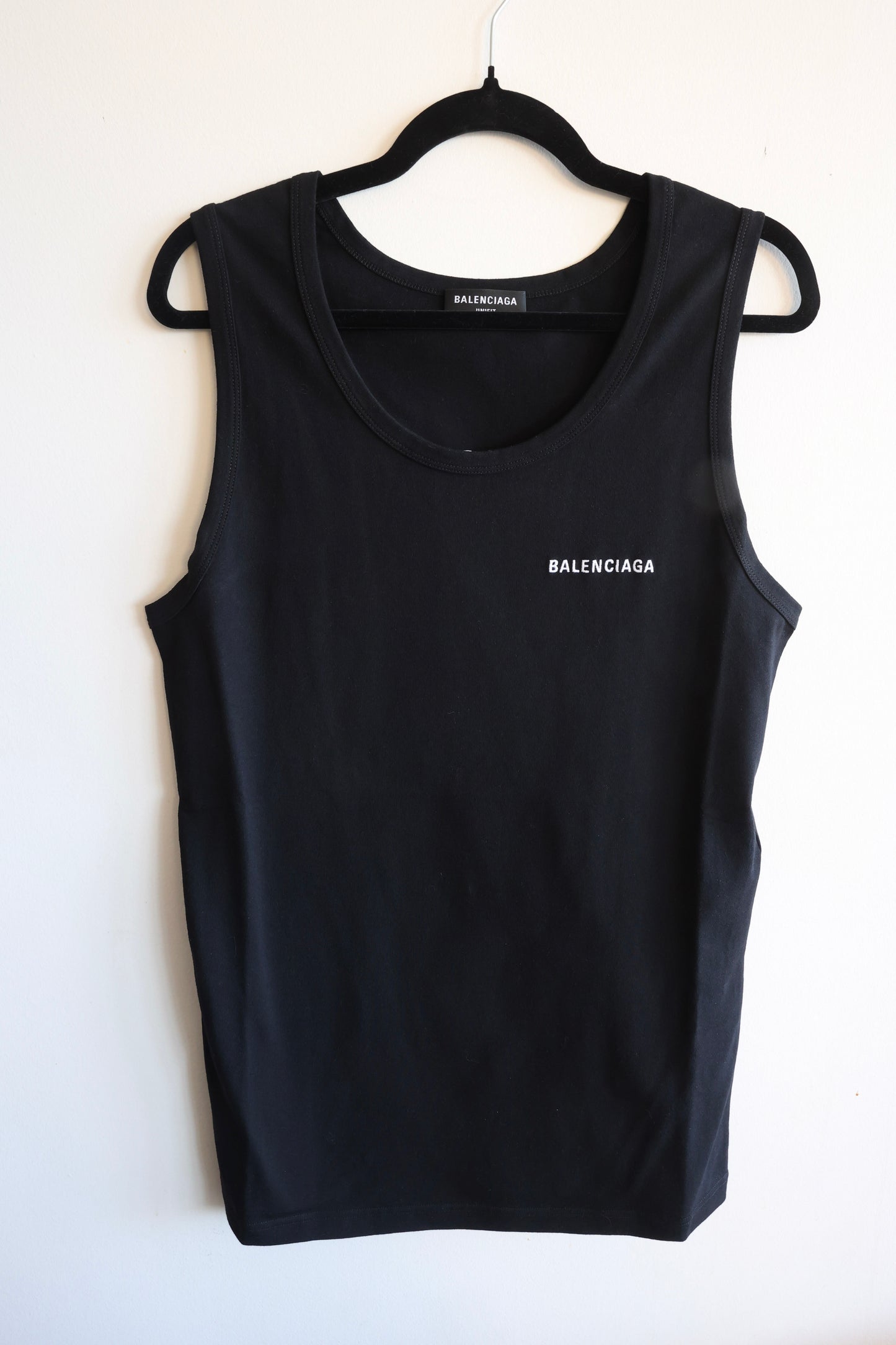 Balenciaga Logo Embroidered Loose Tank Top