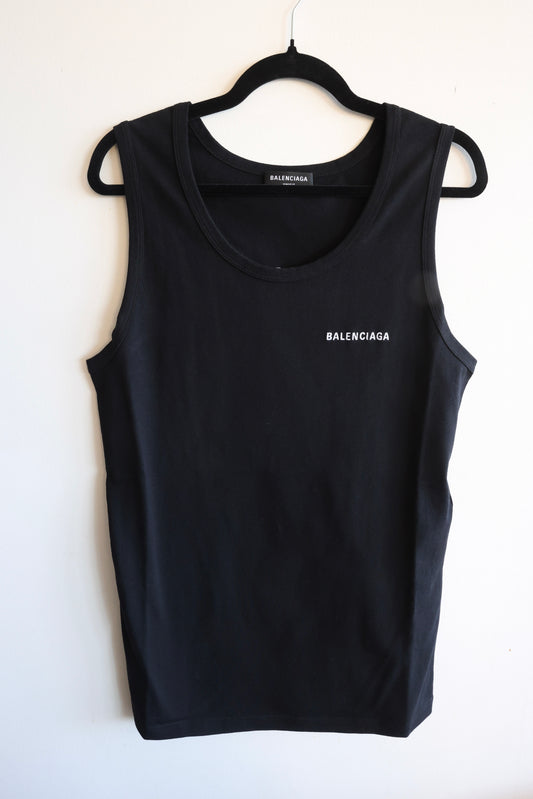 Balenciaga Logo Embroidered Loose Tank Top