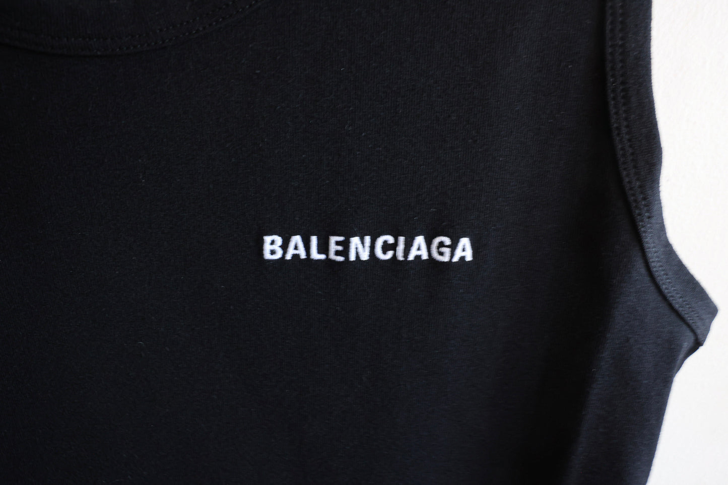 Balenciaga Logo Embroidered Loose Tank Top