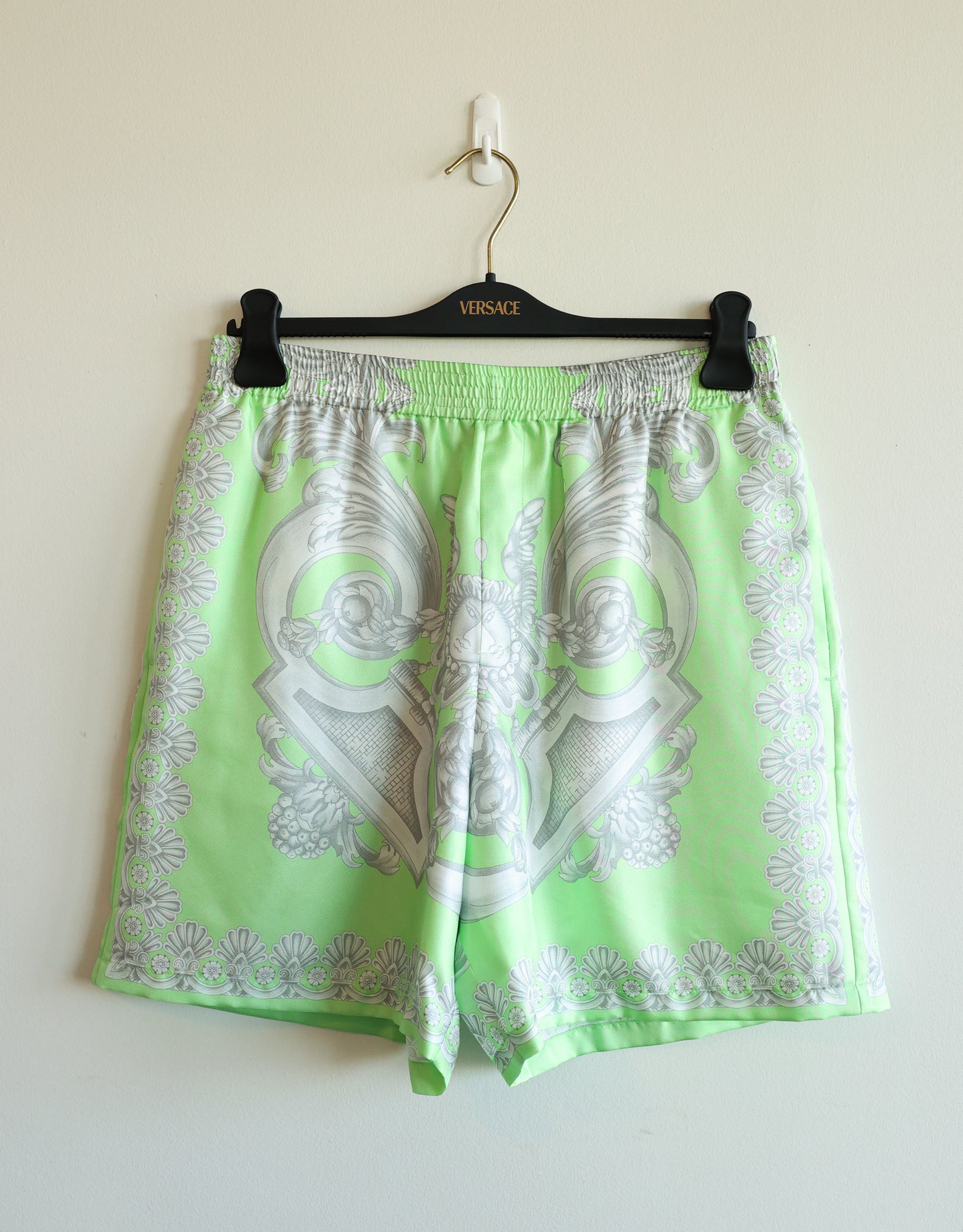 Versace Heritage Print Silk Shorts