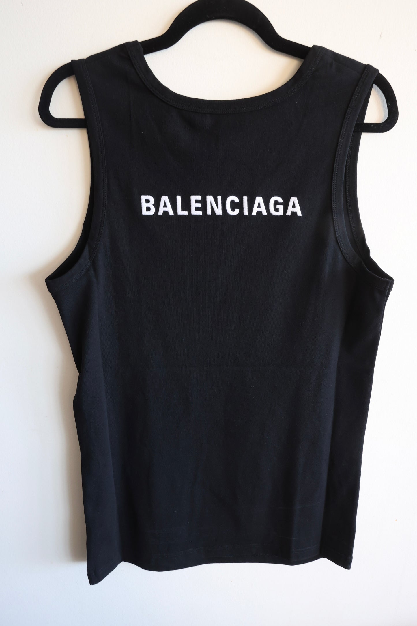 Balenciaga Logo Embroidered Loose Tank Top