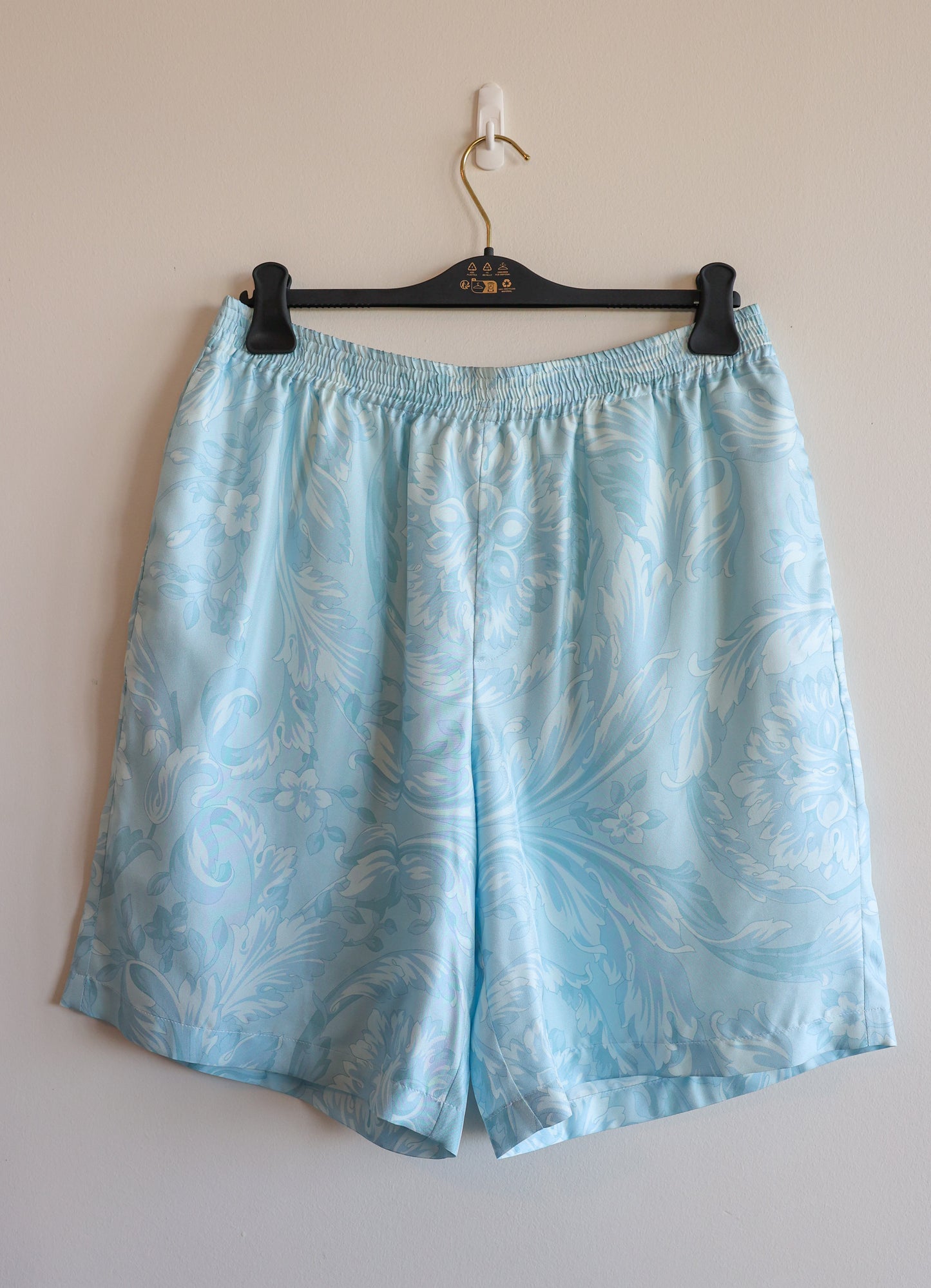 Versace Barocco Print Silk Shorts