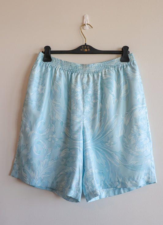 Versace Barocco Print Silk Shorts