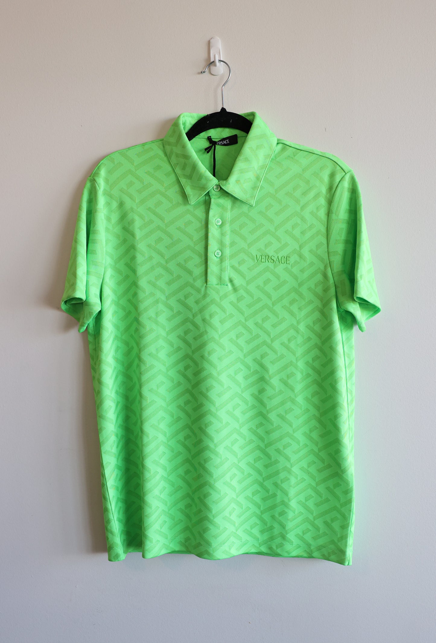 Versace Greca Print Polo Shirt