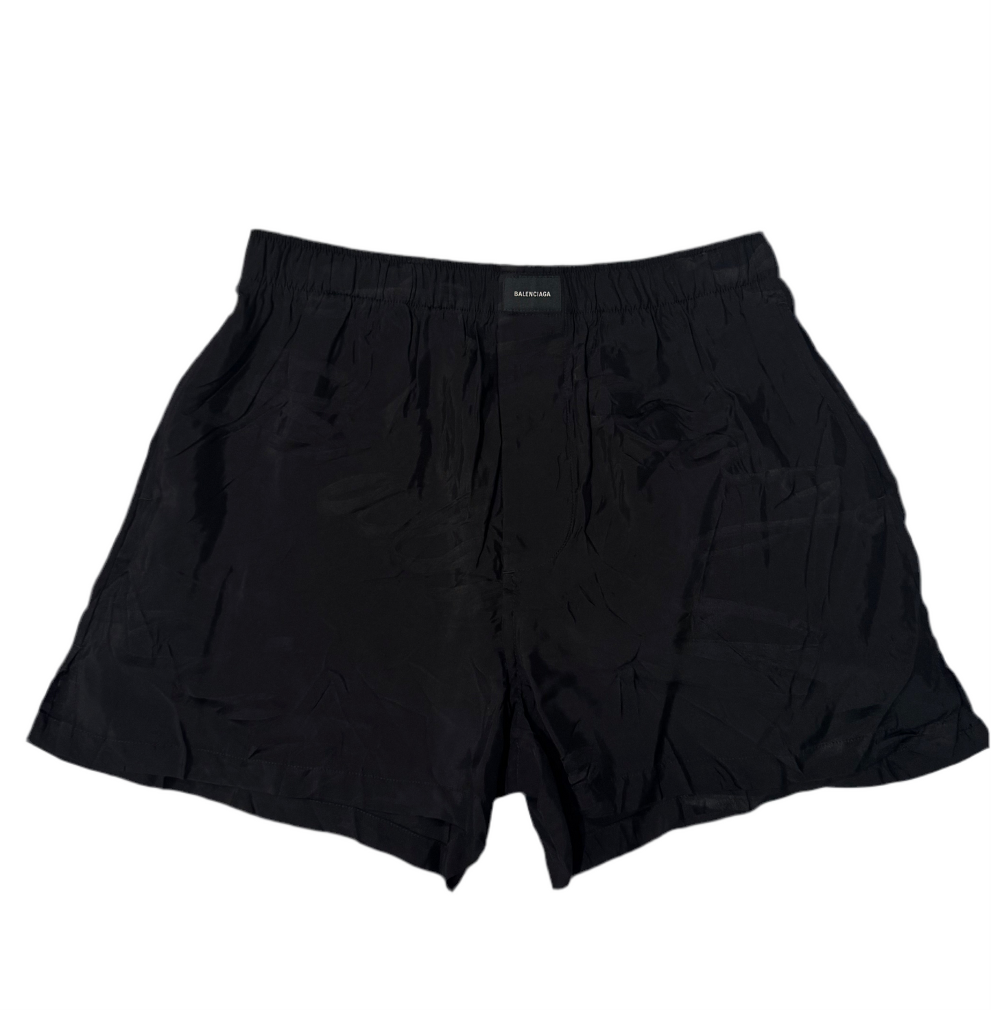 Balenciaga Silk Shorts Handwritten Print