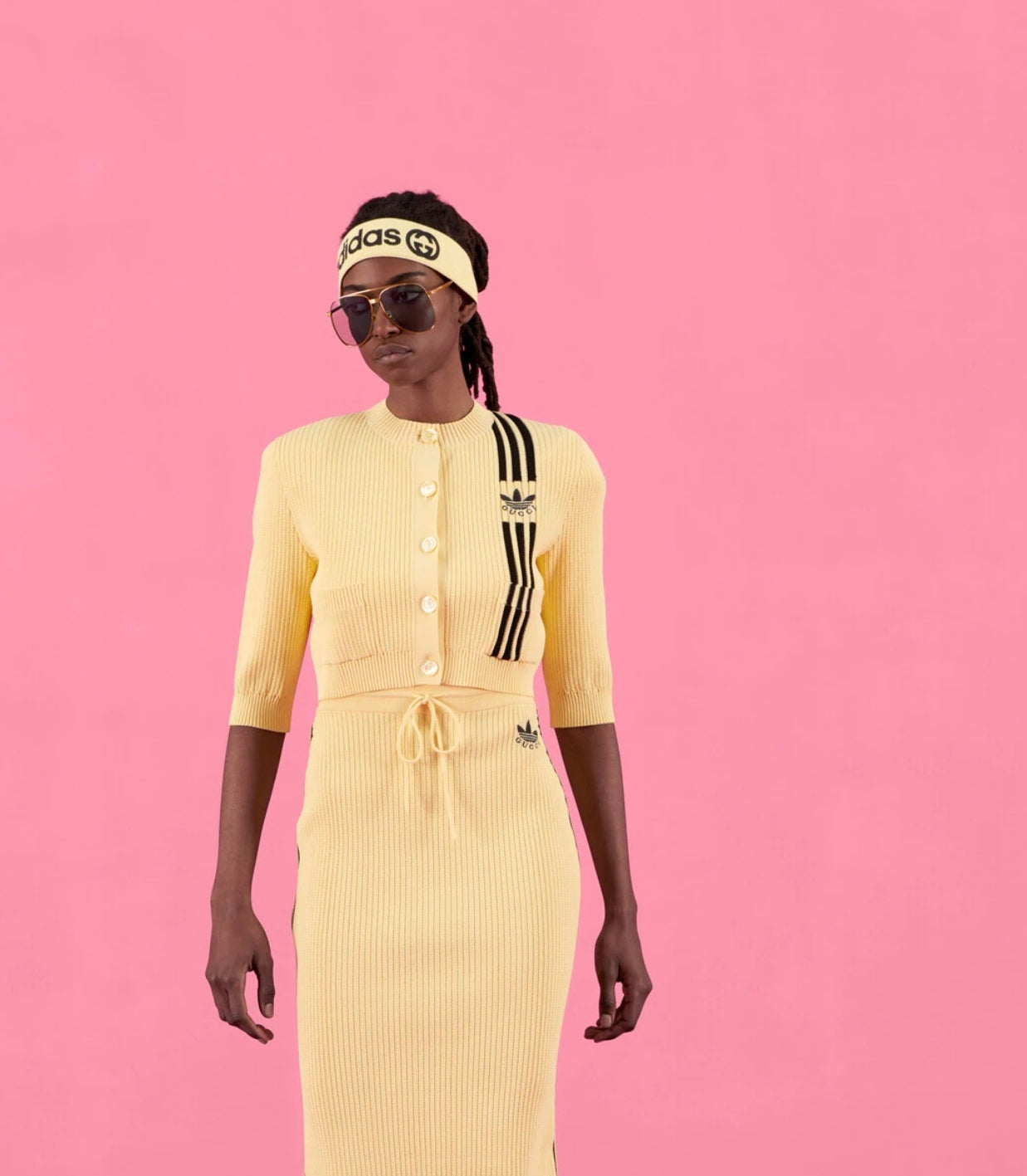 Gucci x Adidas Cropped Cardigan