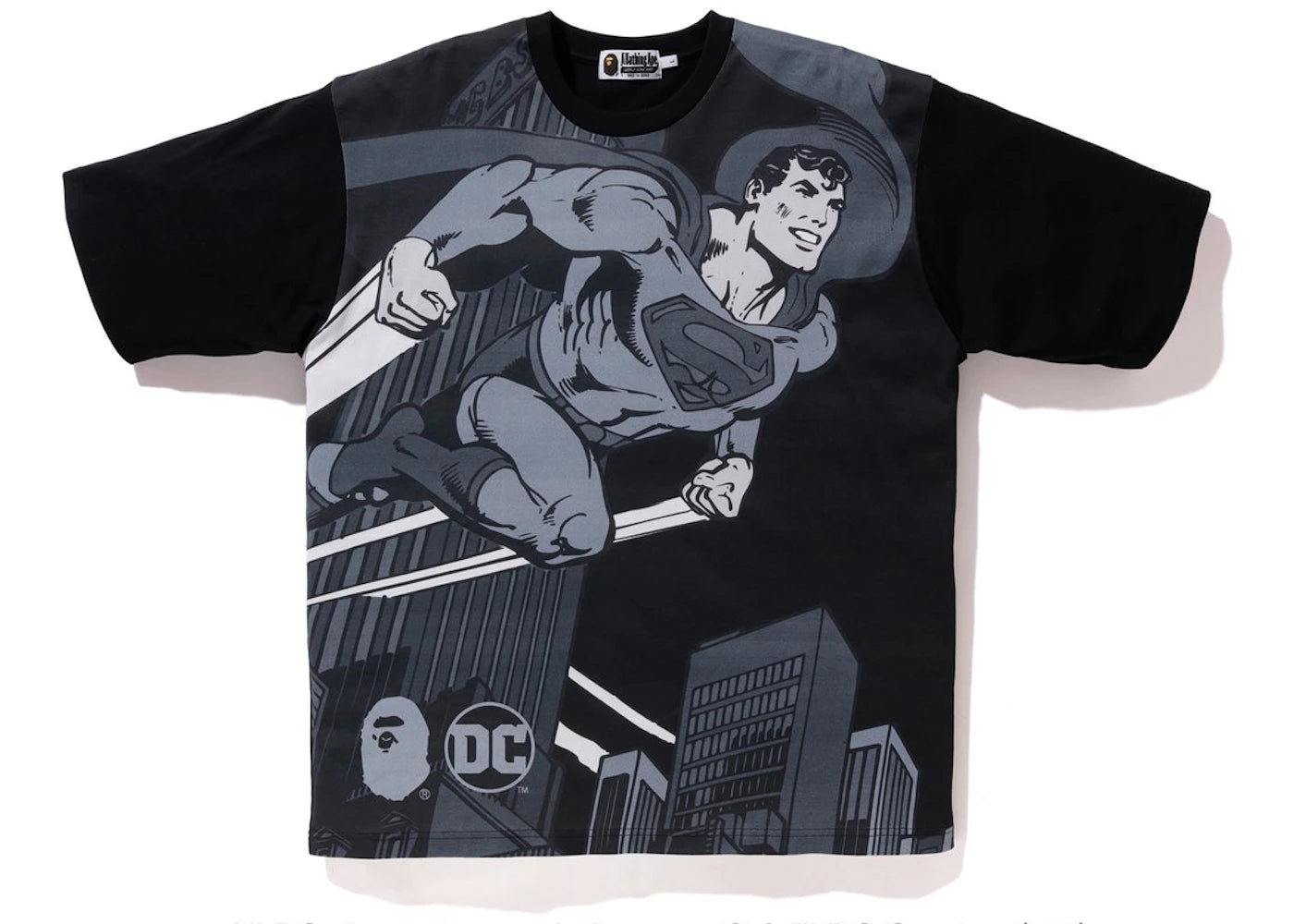 BAPE X DC Superman Relaxed Tee Black