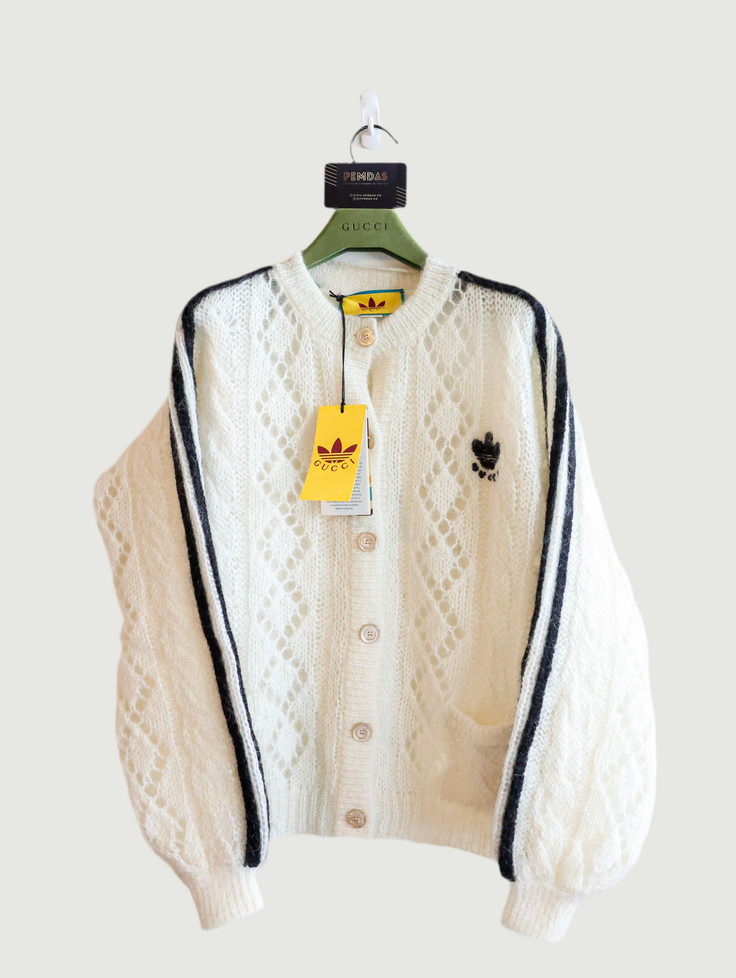 Gucci x Adidas Mohair Cardigan