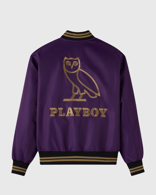 OVO Playboy Satin Varsity Jacket