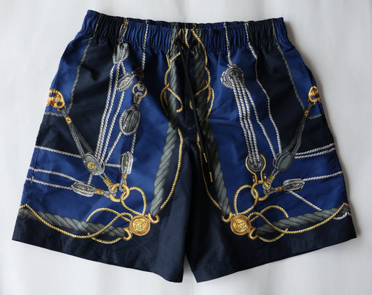 Versace Nautical Sea Printed Swim Shorts