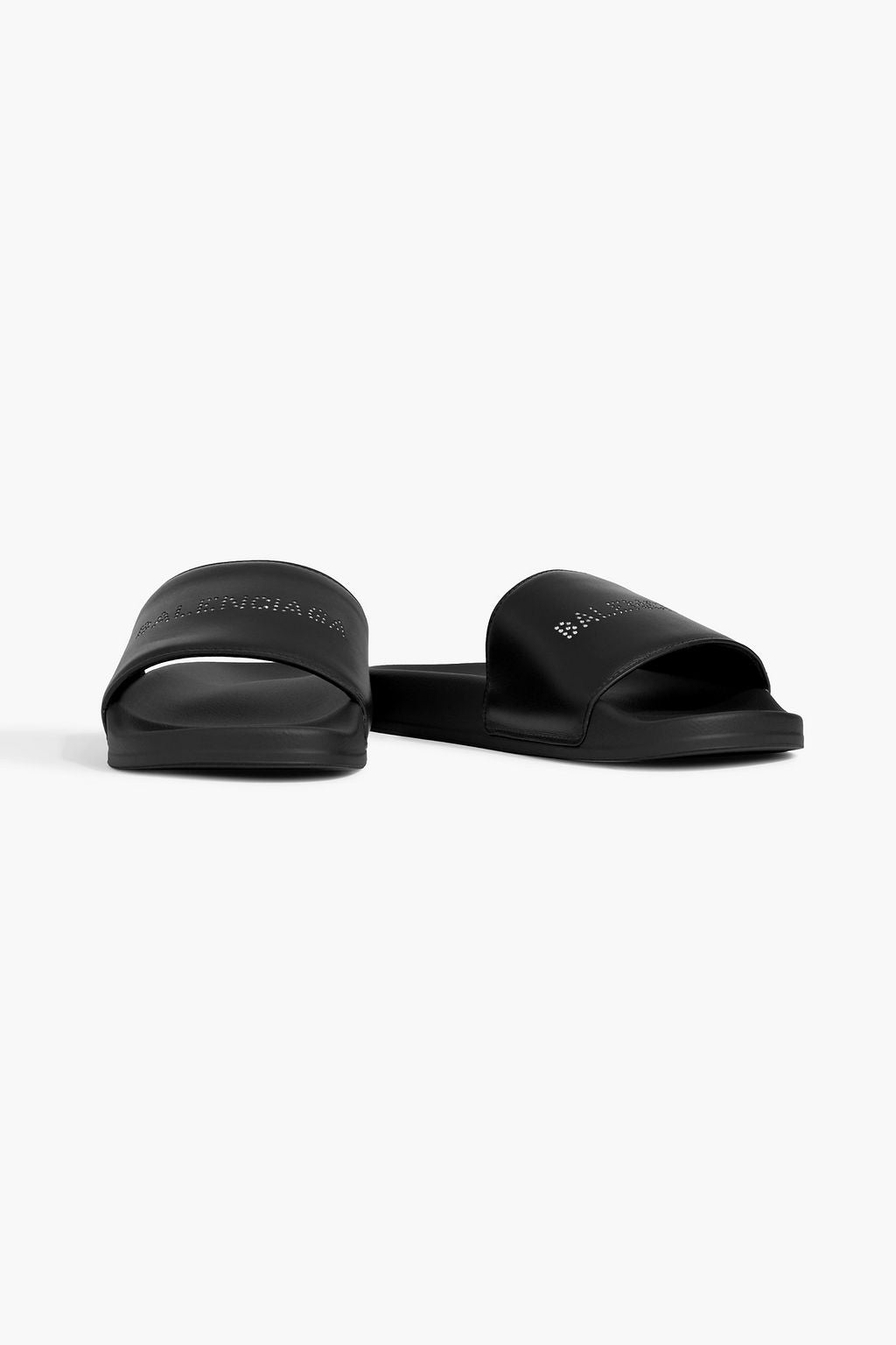 Balenciaga Crystal Embellished Leather Slides