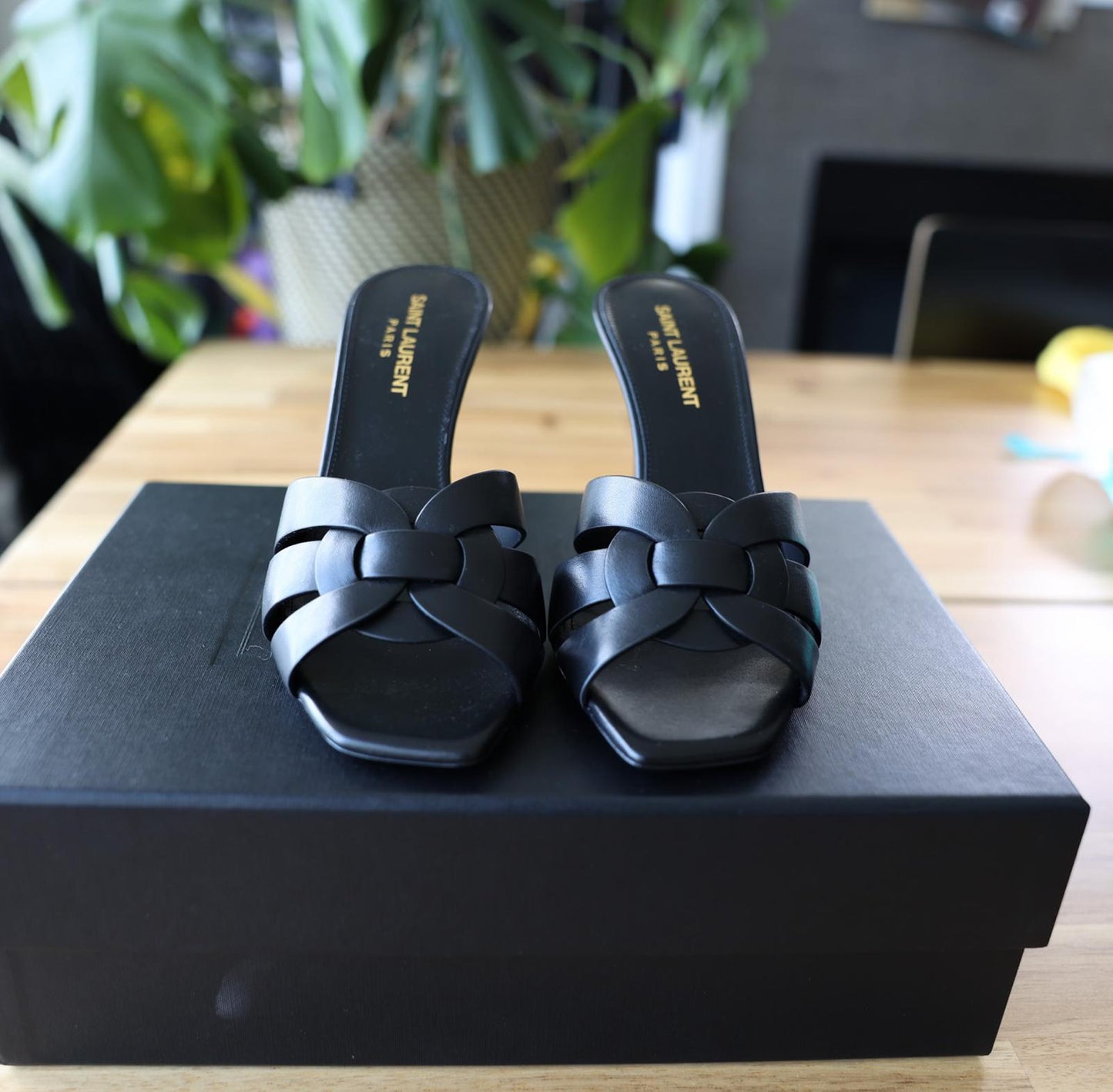 YSL Tribute Mule Smooth Leather