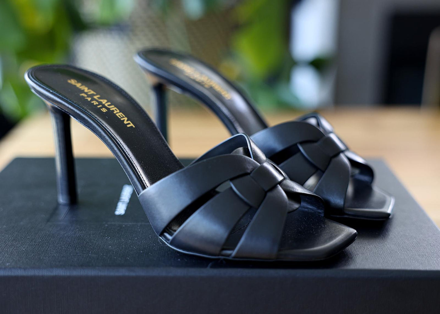 YSL Tribute Mule Smooth Leather