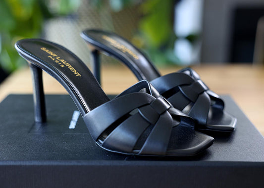 YSL Tribute Mule Smooth Leather