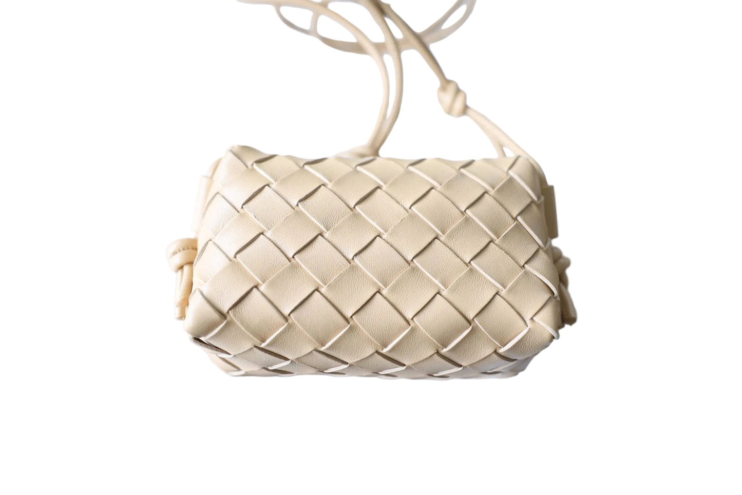 Bottega Veneta Almond Intrecciato Lambskin Candy Loop