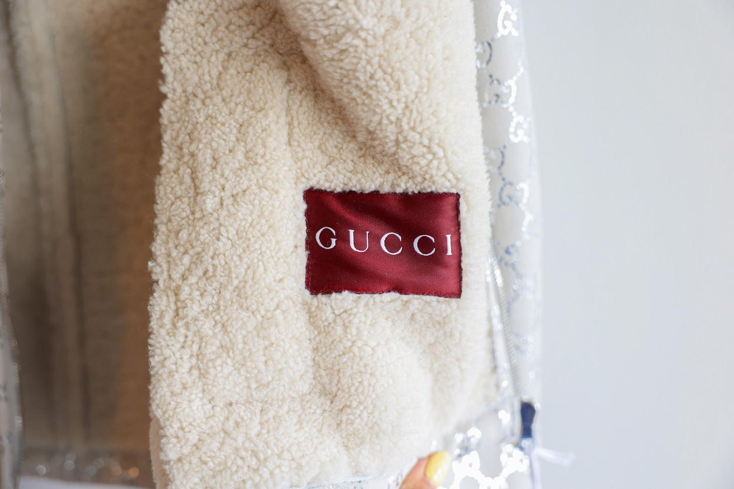 Gucci Shearling Hooded Bomber Jacket