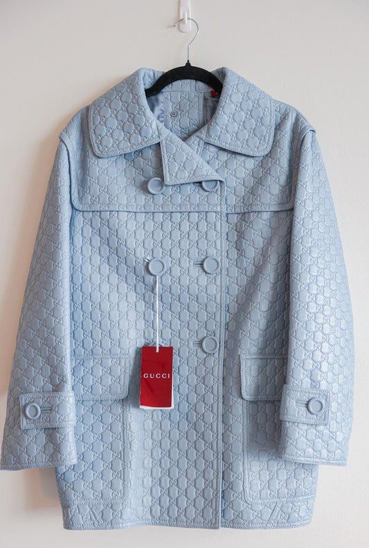 Gucci Embossed Leather Jacket