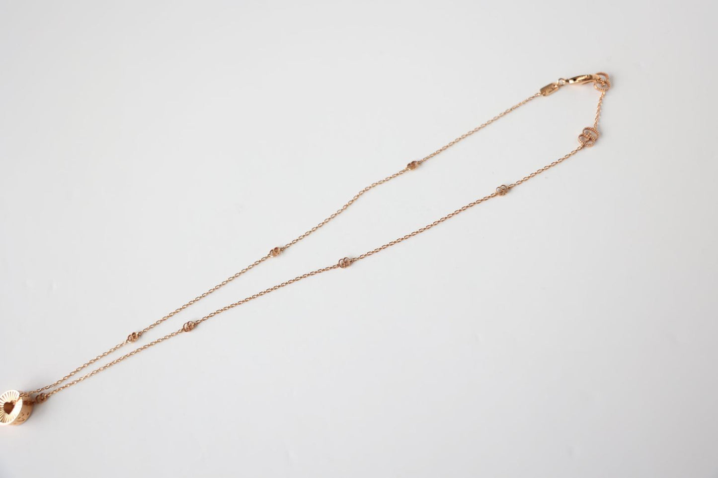 Gucci 18K Rose Gold Icon Heart Necklace