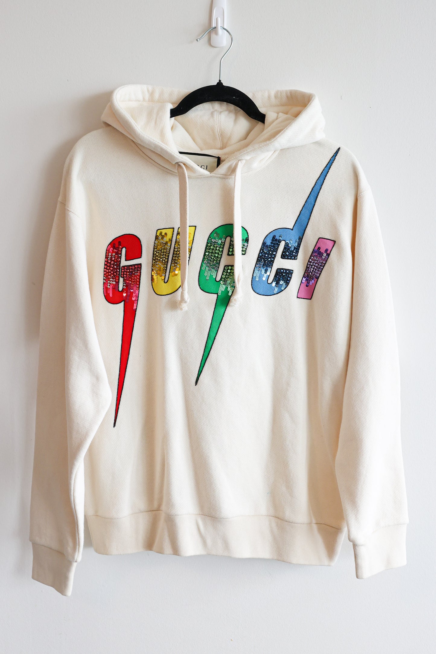 Gucci Blade Sequin Logo Hoodie