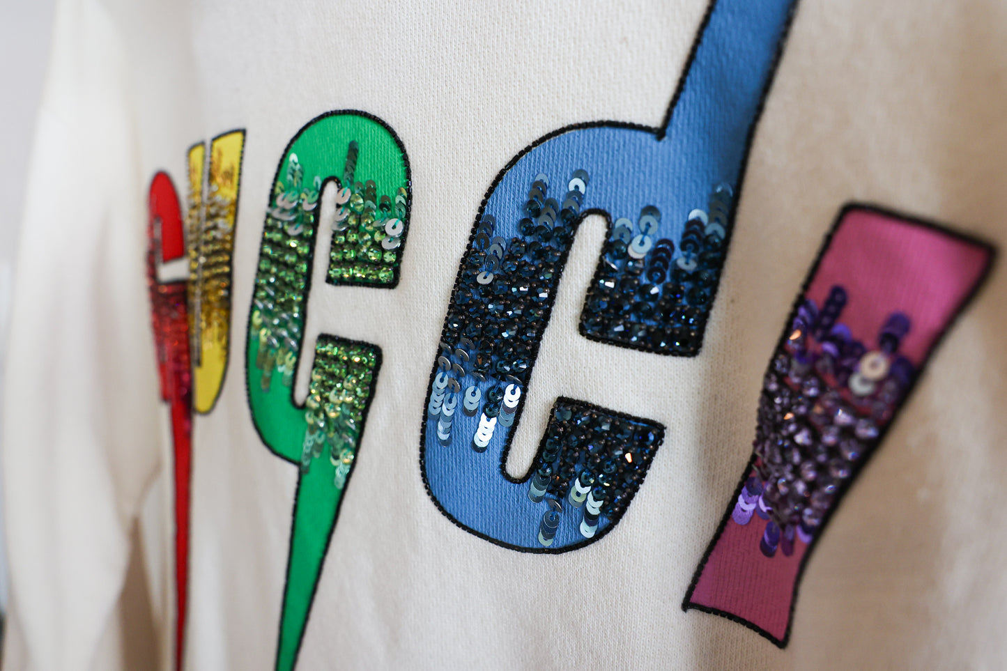 Gucci Blade Sequin Logo Hoodie