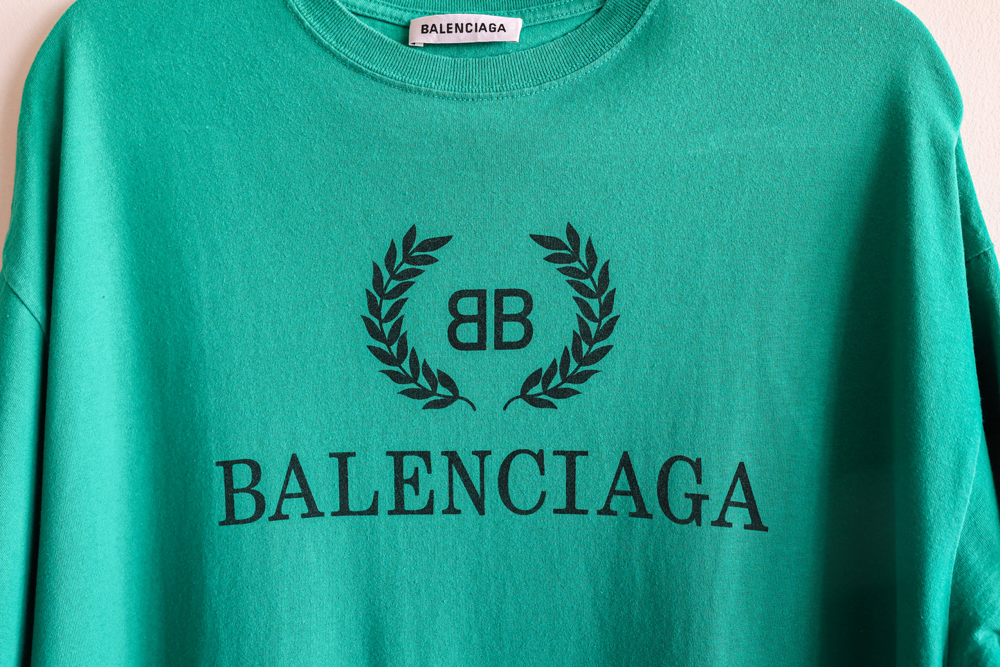 Balenciaga Green BB Logo T-Shirt