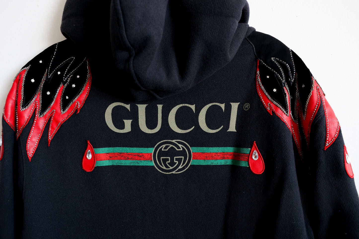 Gucci Black Embellished Zip-Up