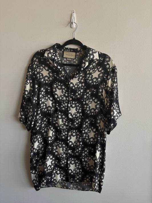 Gucci Star Print Silk Shirt