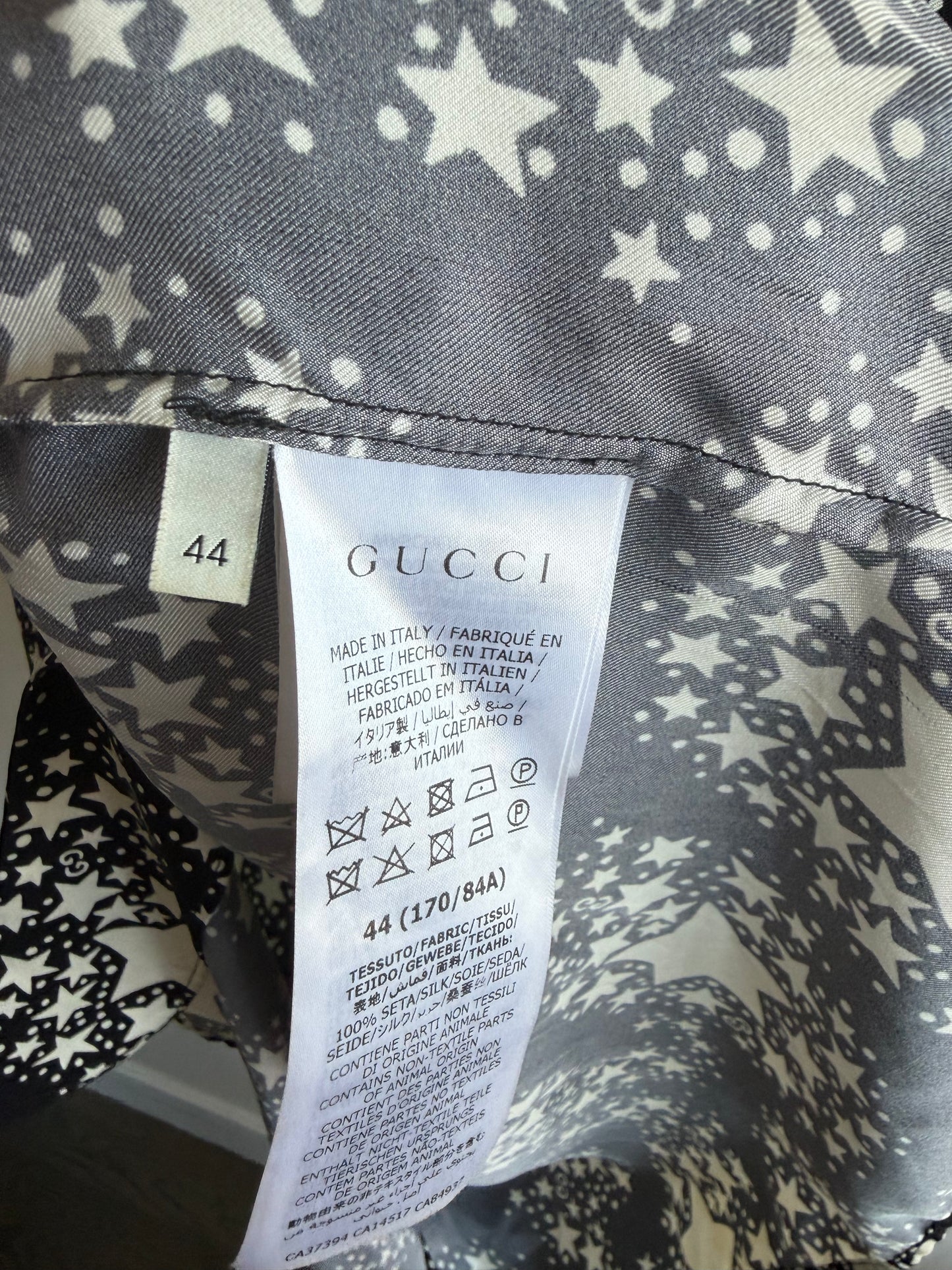 Gucci Star Print Silk Shirt