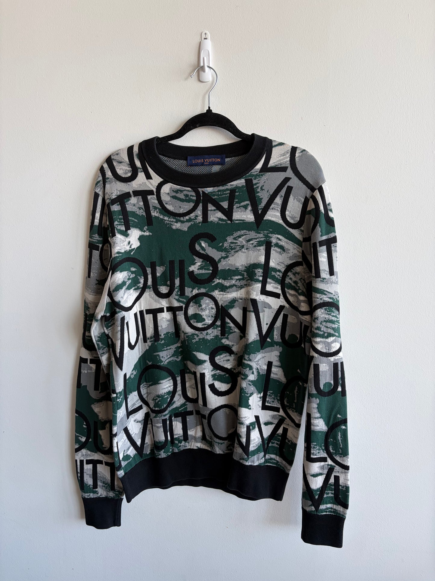 Louis Vuitton All Over Logo Jacquard Crewneck