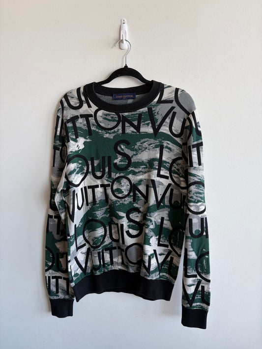 Louis Vuitton All Over Logo Jacquard Crewneck