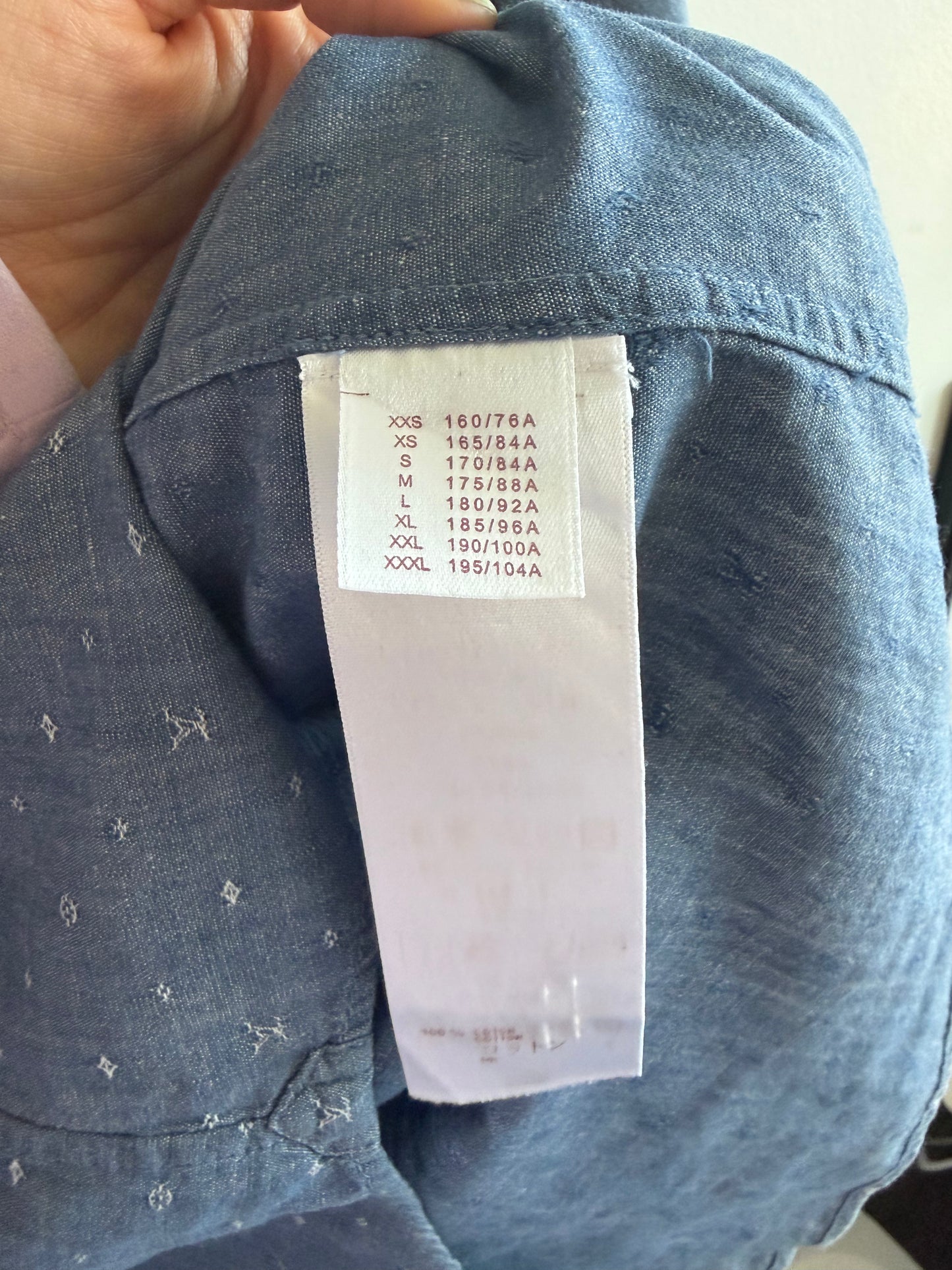 Louis Vuitton Blue Monogram Denim Shirt