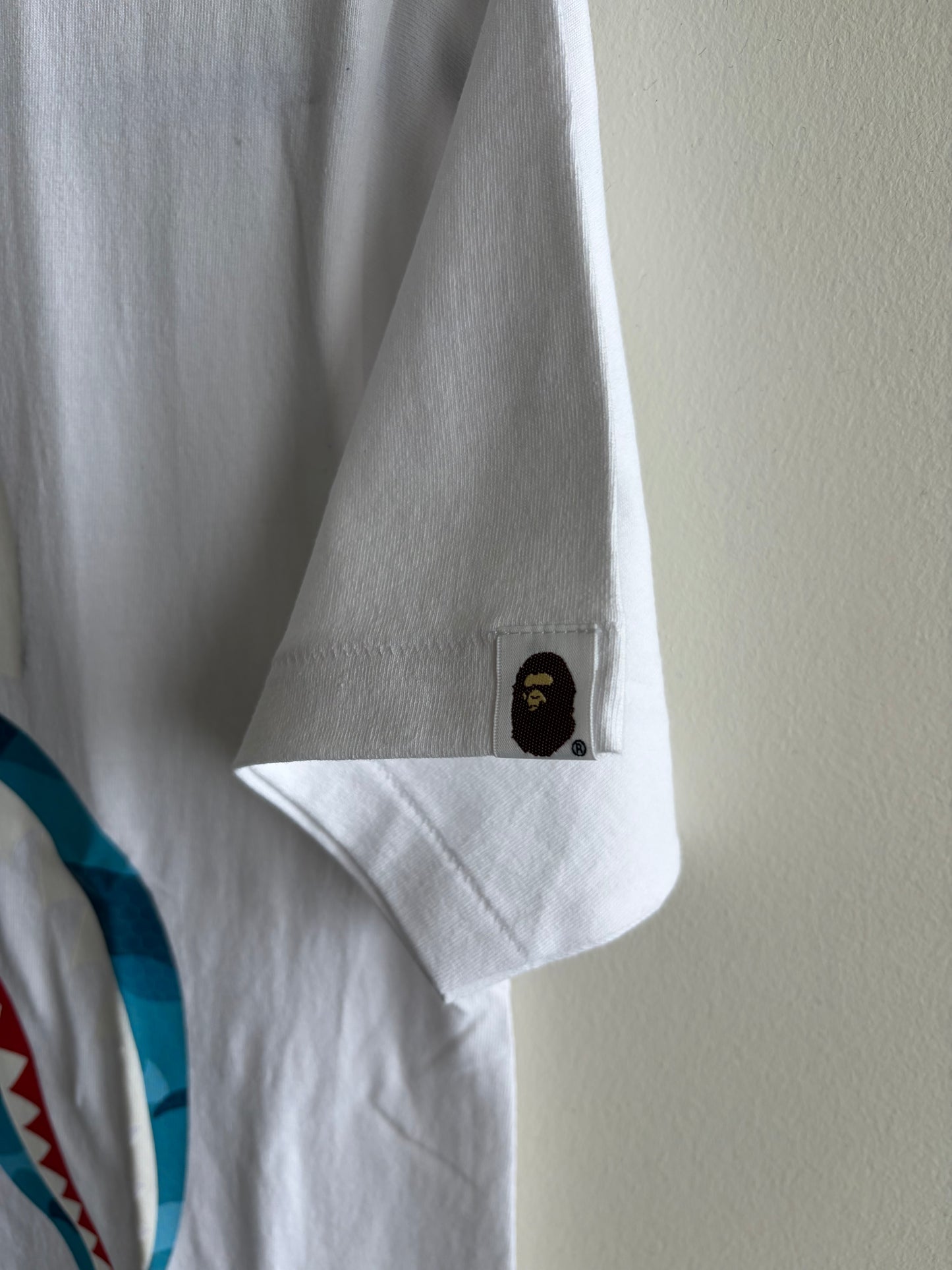BAPE ABC Camo Shark Silver Zip Tee