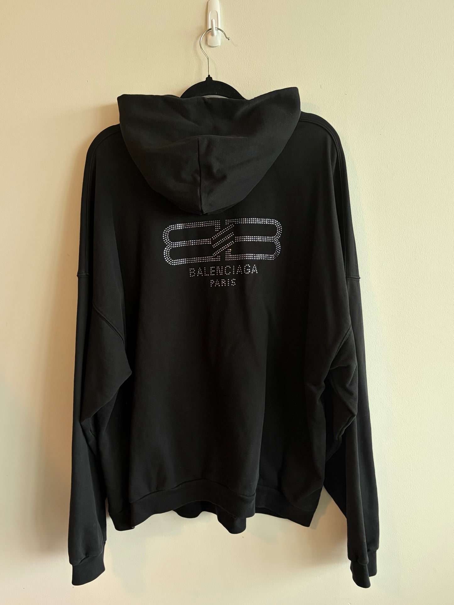 Balenciaga Hoodie Crystal Embellishment BB